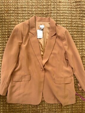 Sugarlips Camel-Tan Single-Button Blazer